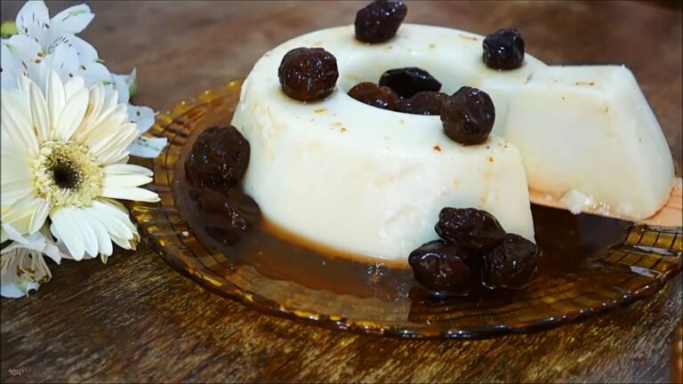 White custard pudding